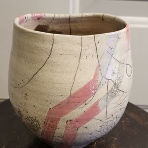 Original Raku pot Signed Coltrin "94